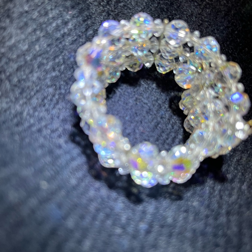 Crystal Beaded Bracelet vintage - Picture 4 of 17